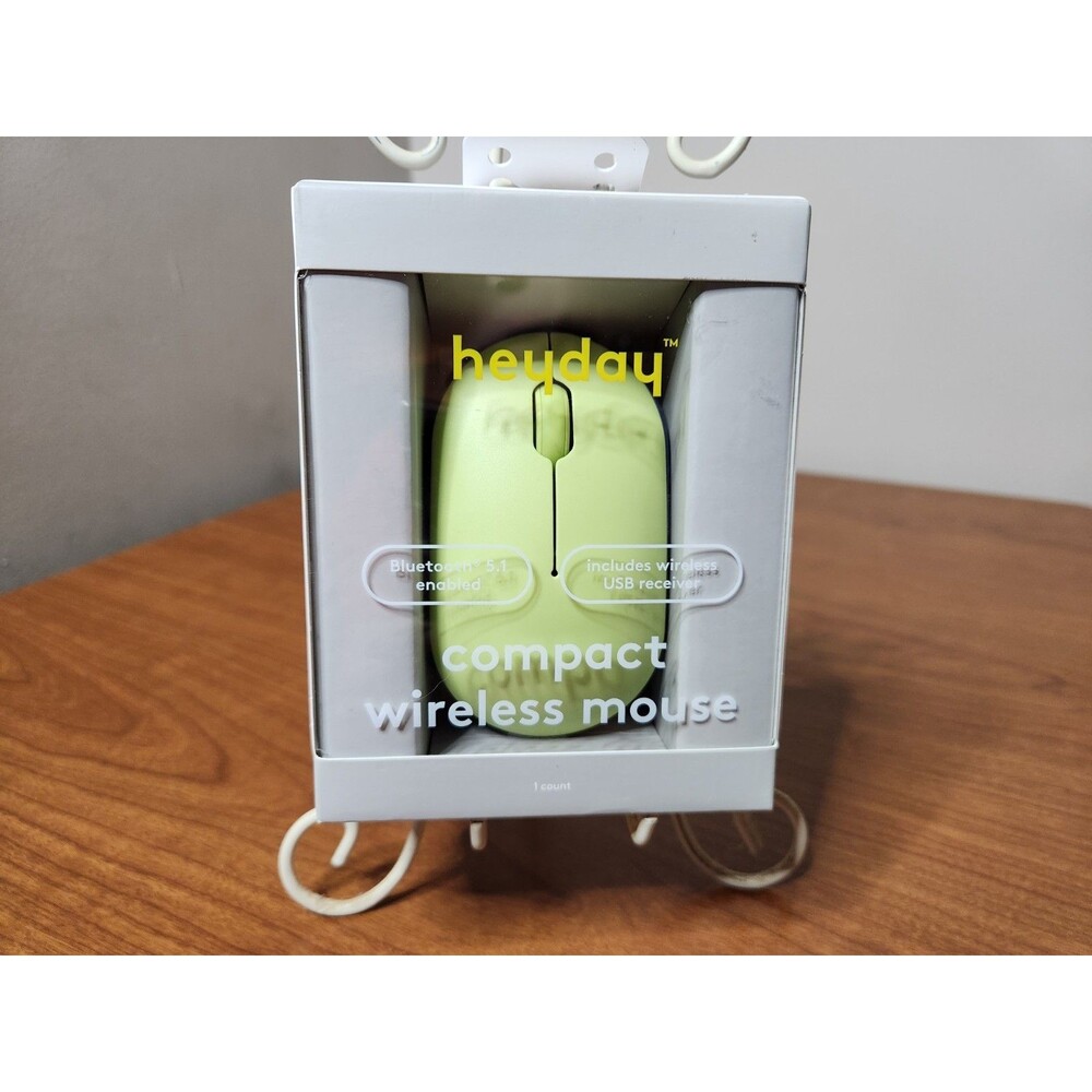 Heyday Compact Wireless Mouse ~ Pastel Lime ~ New In Sealed Box